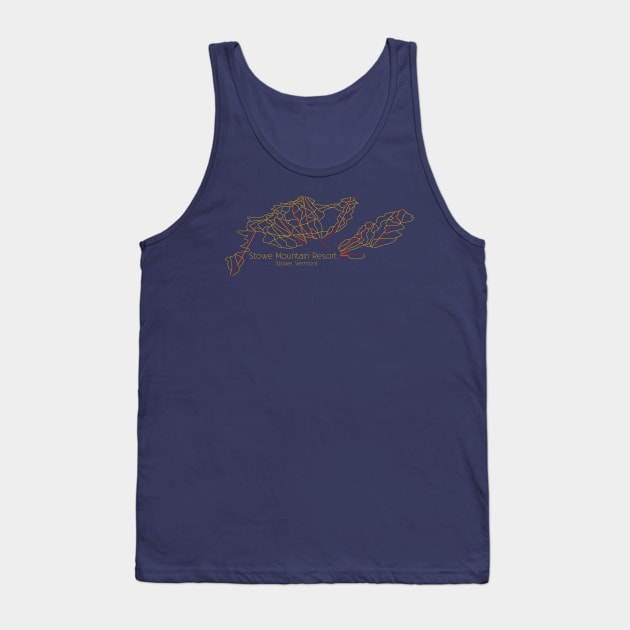 Stowe Trail Map Tank Top by ChasingGnarnia